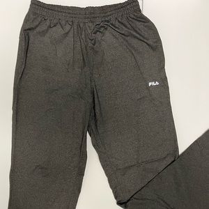 Men's Fila activewear pants - charcoal grey, size M, like new condition.